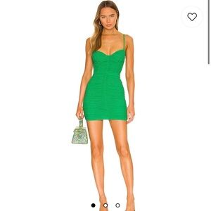 Revolve h:ours Estelle Mini Dress in Kelly Green